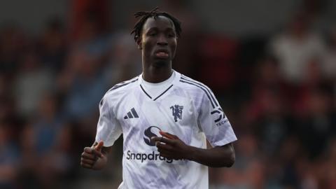 Sekou Kone in action for Manchester United under-21s