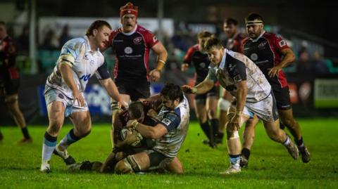 Action from Cornish Pirates v Bedford