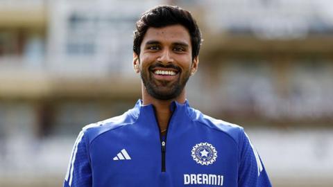 Washington Sundar warming up for India