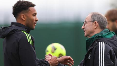 Celtic's Auston Trusty and Martin O'Neill