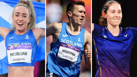 Eilish McColgan, Jake Wightman, and Kirsty Gilmour