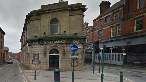 A stone-built pub in the town centre