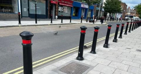 Bollards on Front Street, Acomb