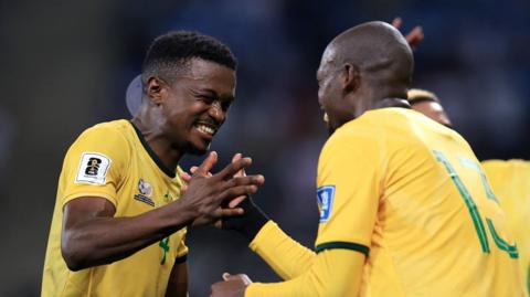South Africa celebrate
