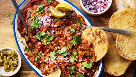 Mediterranean veg pav bhaji.