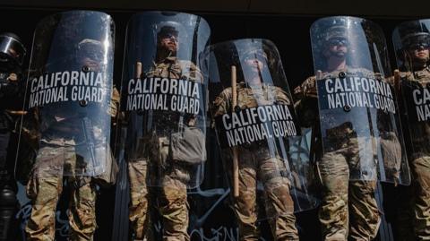 California National Guard troops in LA