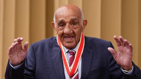 Billy Boston after being knighted