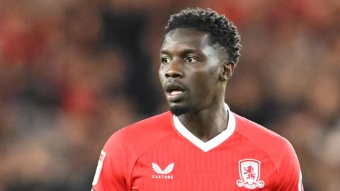 Abdoulaye Kante playing for Middlesbrough at the Riverside