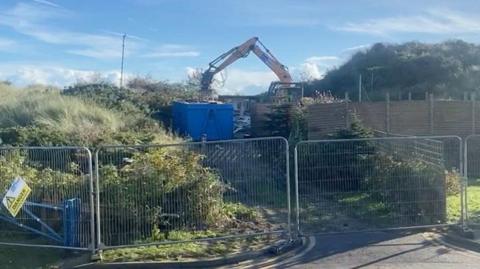 House being demolished on The Marrams in Hemsby