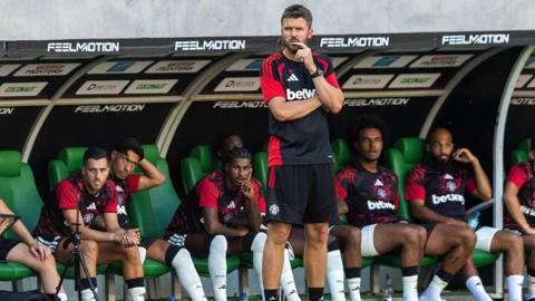 Michael Carrick on the sideline