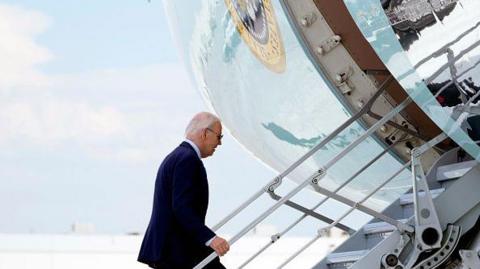 President Joe Biden boards Air Force One