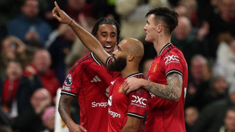Mbeumo celebrates