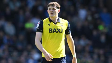 Oxford United striker Will Lankshear in action for the U's at Portsmouth's Fratton Park