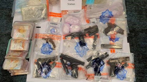 Seized drugs and guns