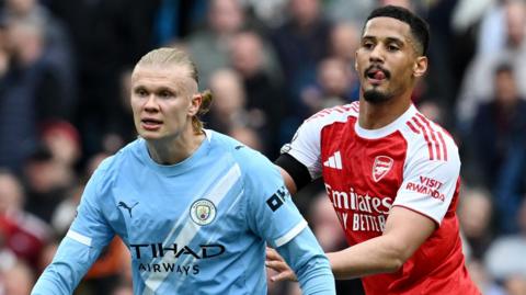 Erling Haaland and William Saliba