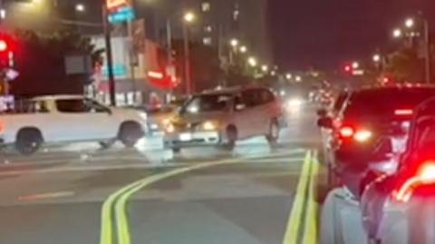 Van driving erratically in Los Angeles