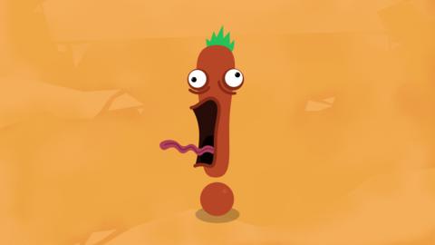 A wild exclamation mark shows its use by surprising words and giving them emotion.