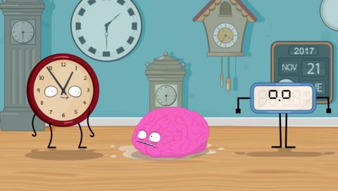Brain meets two clocks, an analogue one and a digital one. How do they display the time?