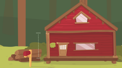 Animation about a giant that explains ordering pictorially based on length and height.