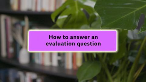 A GCSE English video with Christian Foley about how to answer an evaluation question.