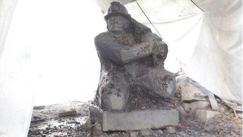 Statue of a Laxey miner