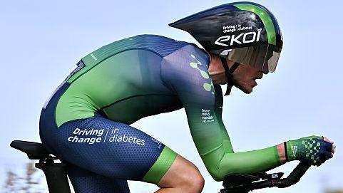 Sam Brand on his bike