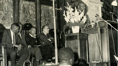 Tweet by The King Center, showing Martin Luther King at the Emanuel AME Church in Charleston, South Carolina - 13 April 1962