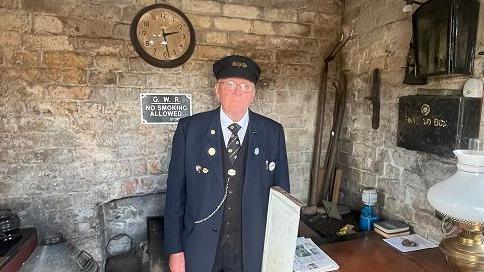 Eardington's 'lampman' Phil Harris, in the ransacked workshop