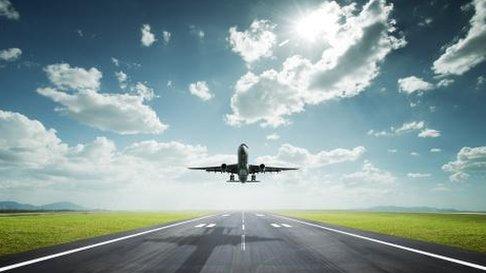 An aircraft taking off