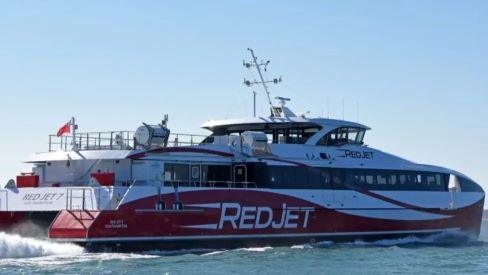 Red Jet 7 ferry on the water