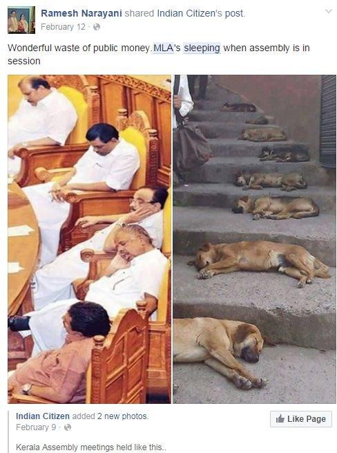 Sleeping politician meme