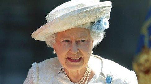 The Queen arrives at Westminster Abbey