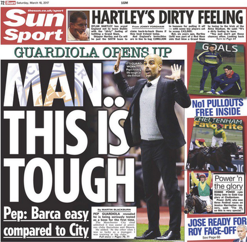 The back page of Saturday's Sun