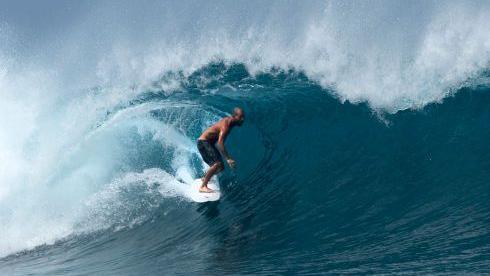 Surfer in the Mentawai Islands