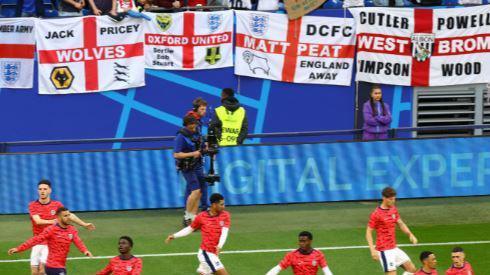 England fans at the Arena AufSchalke