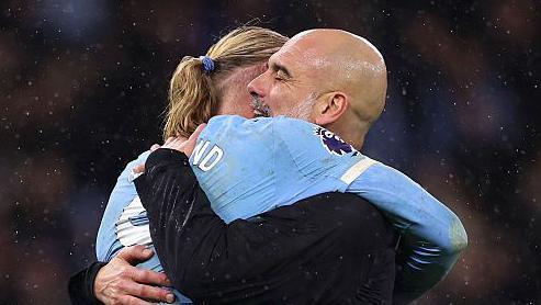 Pep Guardiola heaped praise on Erling Haaland's performance in the win against Newcastle United.