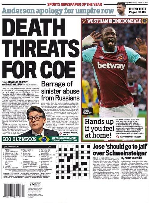 Daily Mail back page