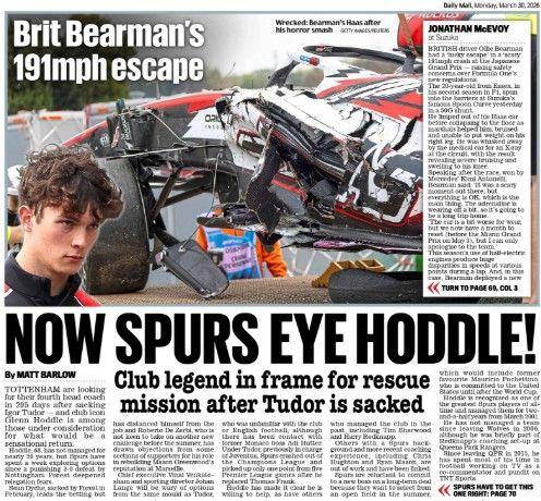 The Daily Mail back page