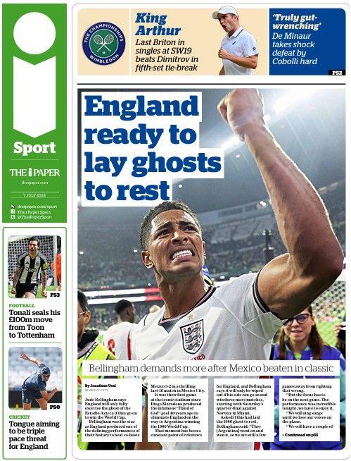 The i Paper back page