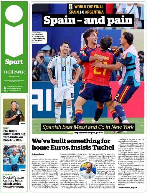 The i Paper back page