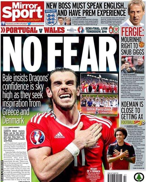 Daily Mirror back page