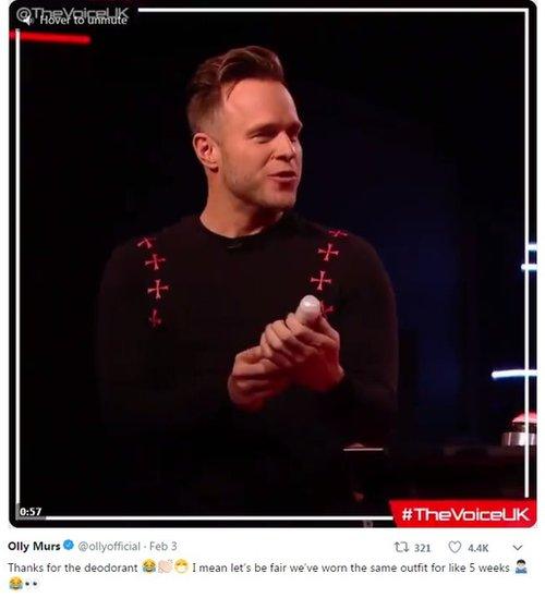 Screengrab from Olly Murs twitter page