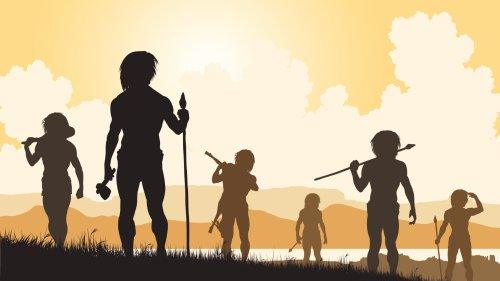 Shadows of stone age people