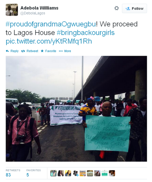 Tweet from Nigerian social media user