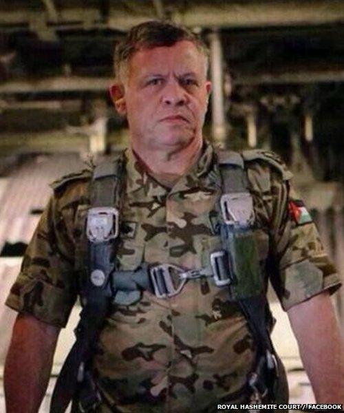 King Abdullah of Jordan in military uniform