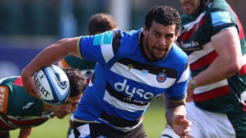 Josh Matavesi in action for Bath