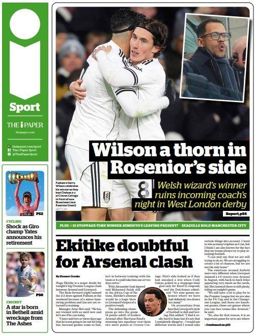 The i Paper back page