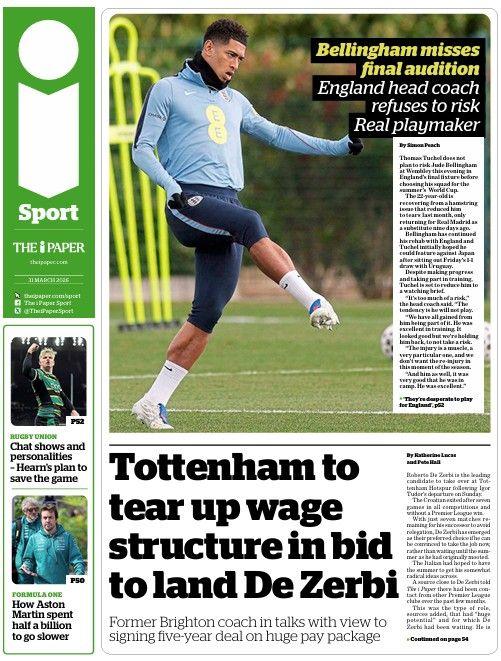 The i Paper back page 