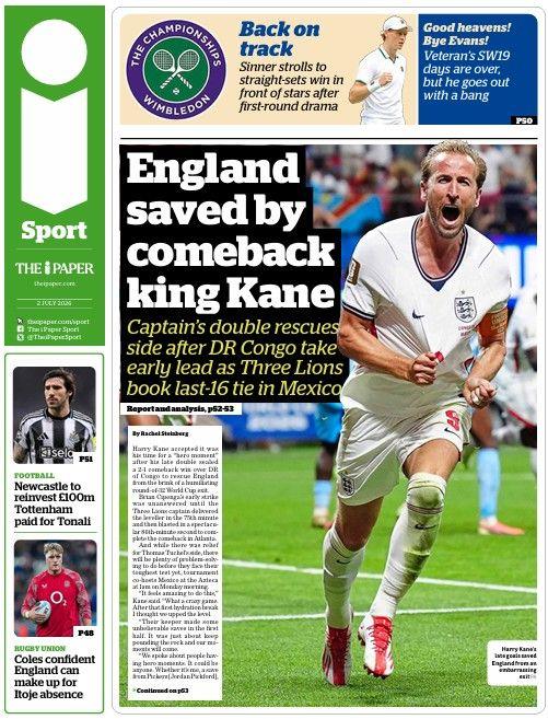 The i Paper back page