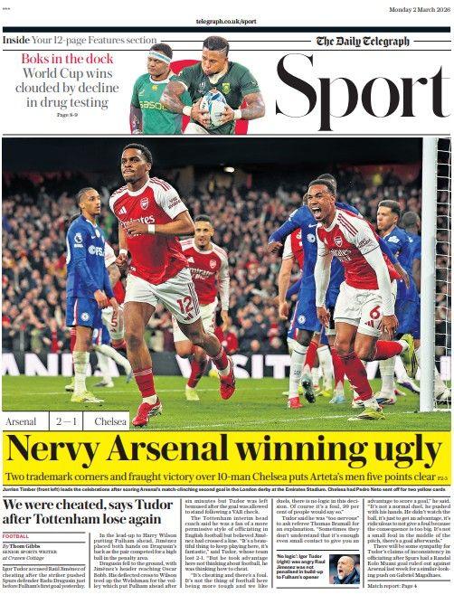 The Daily Telegraph sports section